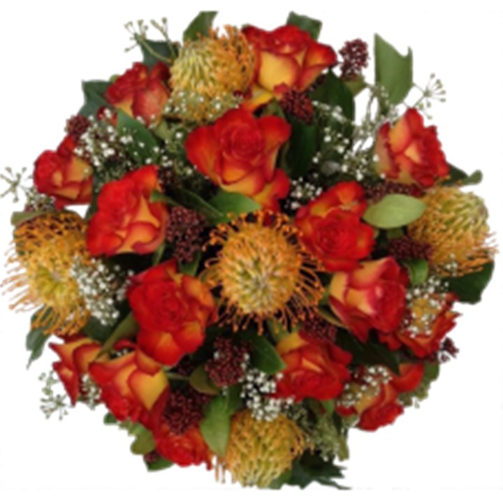 Biedermeier Geel/Wit/Oranje/Groen