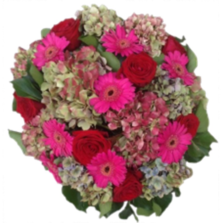 Biedermeier Rood/Roze/Wit/Groen