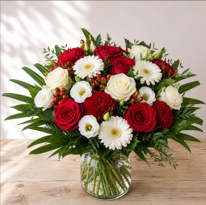 Boeket Rood/Wit