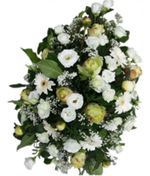Druppelvormig Wit/Groen